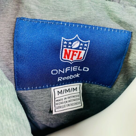 Reebok | Houston Texans Mens Onfield NFL Windbreaker Jacket Gray Full Zip Size M - Picture 10 of 12
